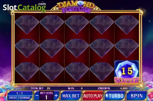 Screenshot of Diamond Fortune gameplay showcasing vibrant graphics.