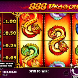 Bonus features depicted in a screenshot of Dragon 888 gameplay