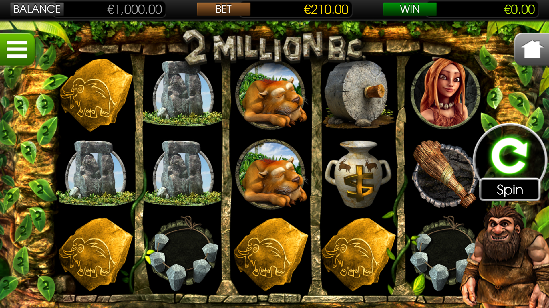 Screenshot showcasing BetSoft 2 Million B C gameplay