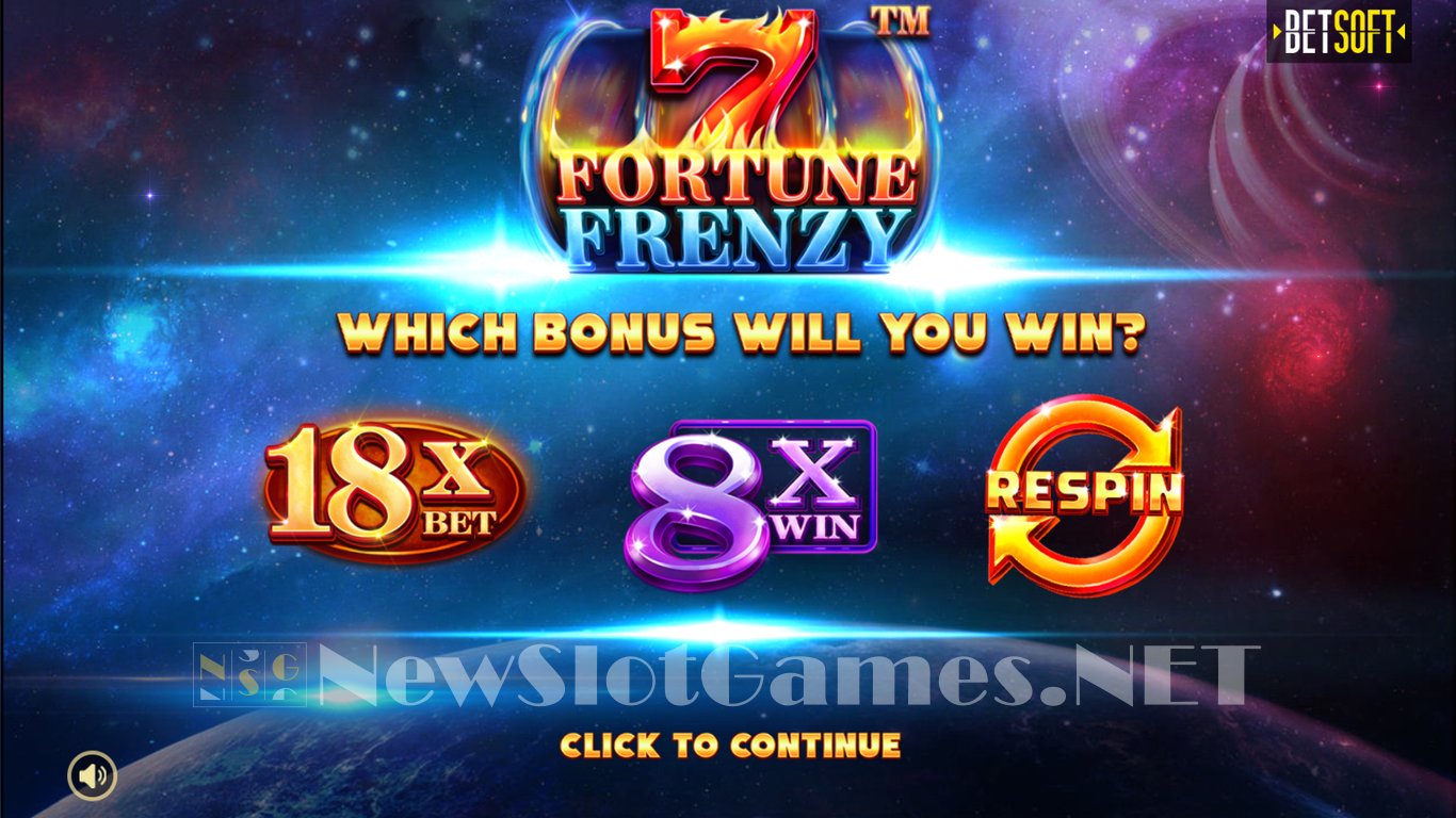 Final gameplay screenshot of BetSoft 7 Fortune Frenzy.