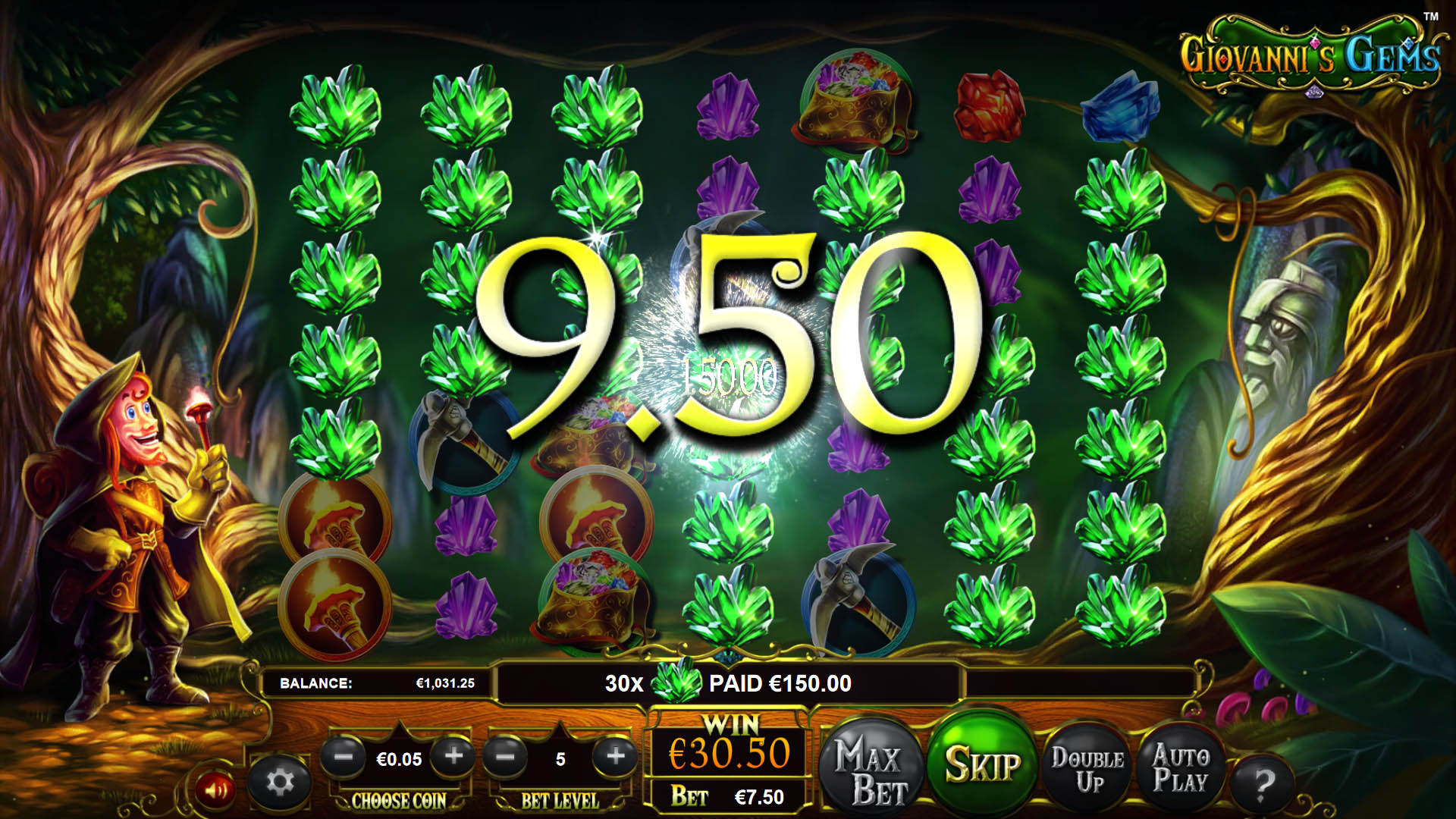 Screenshot of BetSoft Giovanni's Gems gameplay - Image 6