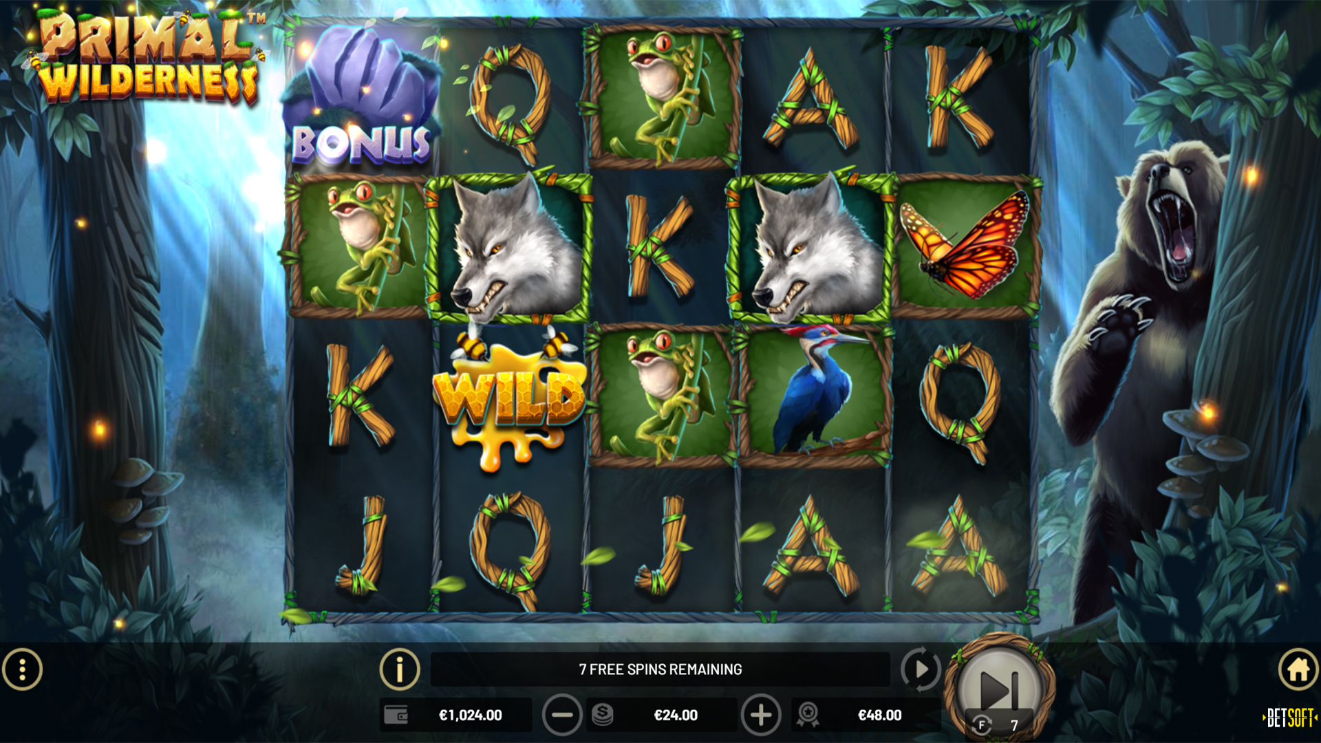 BetSoft Primal Wilderness gameplay screenshot 7 from SafeGameHub