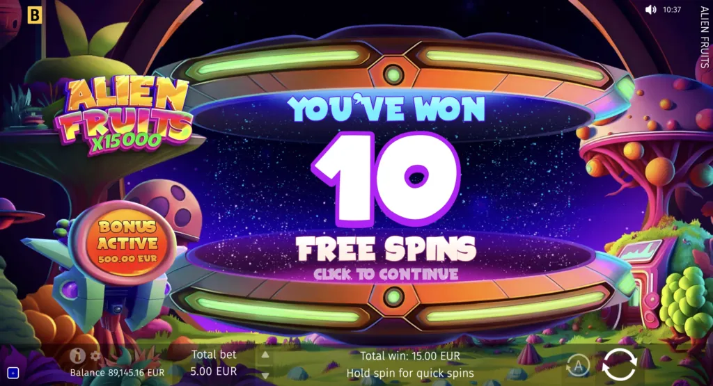 Another engaging BG Alien Fruits screenshot for user interest