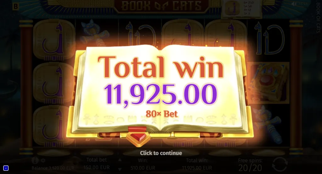 Visual from BG Book of Cats Megaways showing in-game symbols.