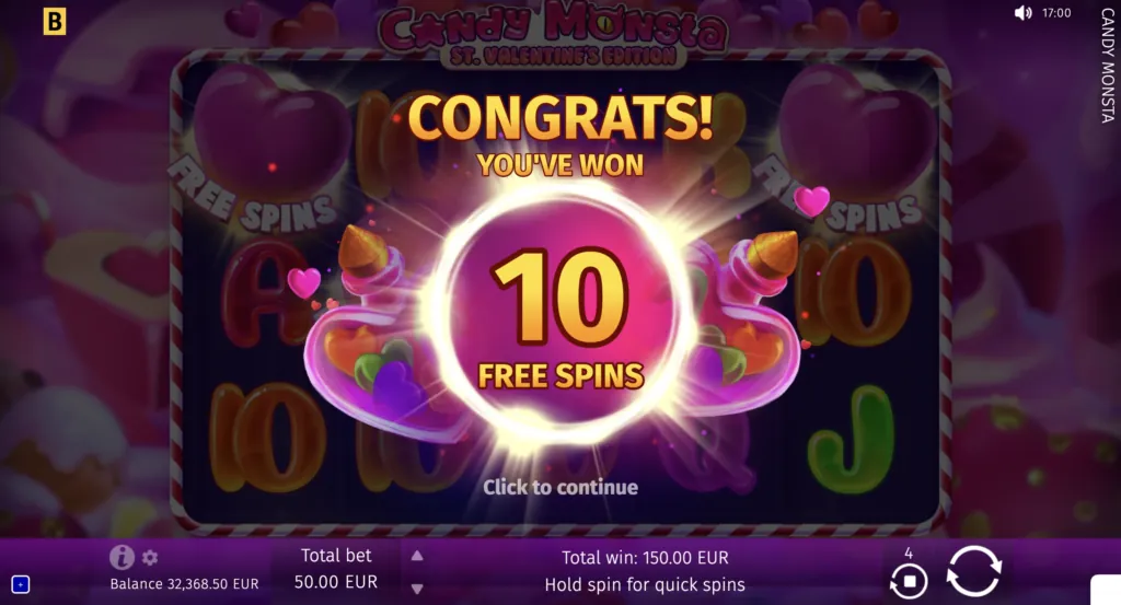 Screenshot demonstrating the wild symbol in BG Candy Monsta.