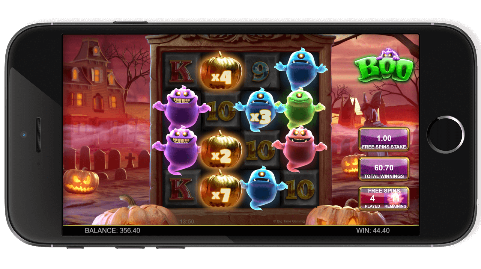 Boo game screenshot depicting thrilling gameplay