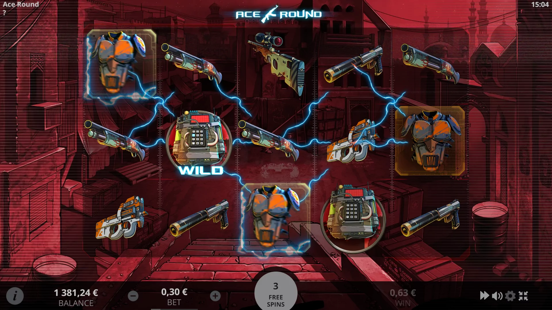 EVO Ace Round screenshot showing bonus game feature.