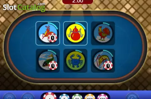 Screenshot from Bau Cua with dynamic visual elements.