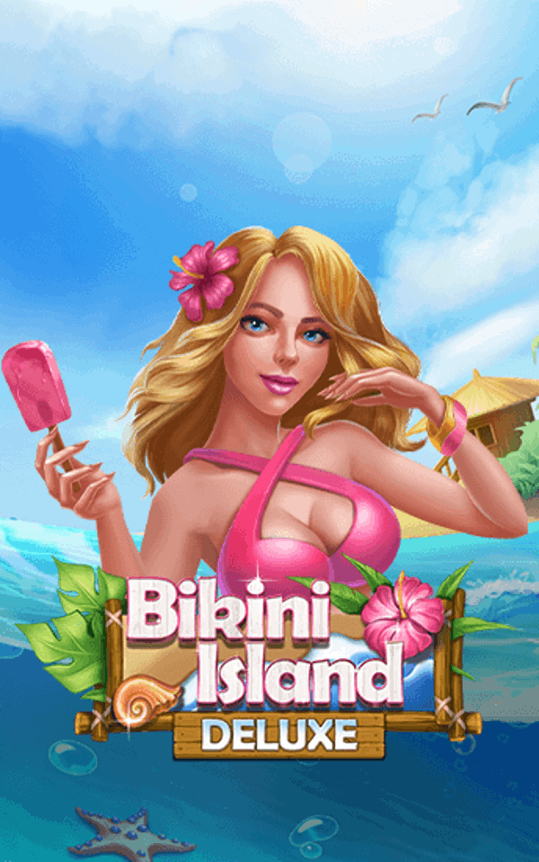 Screenshot depicting the exciting slot combination in Bikini Island Deluxe.