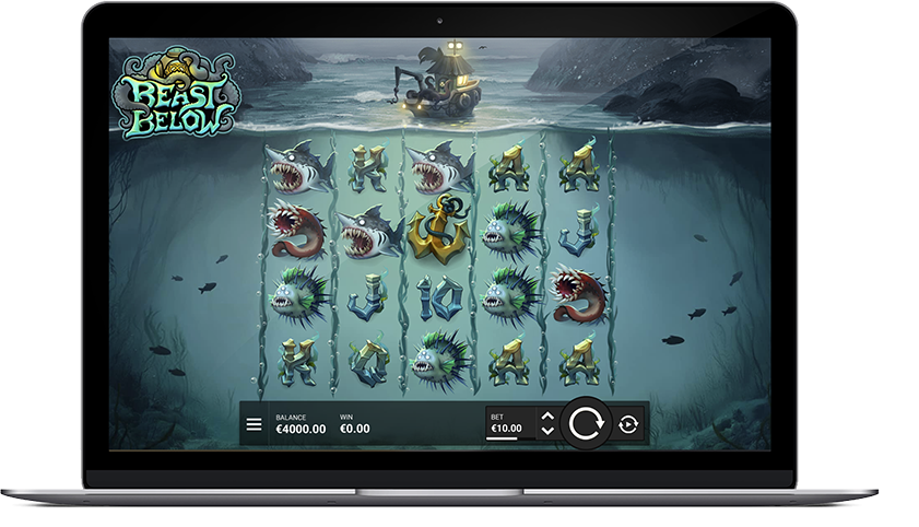 Hack Beast Below gameplay screenshot showing features