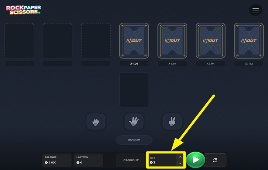 Second gameplay screenshot for Rock Paper Scissors by SafeGameHub.