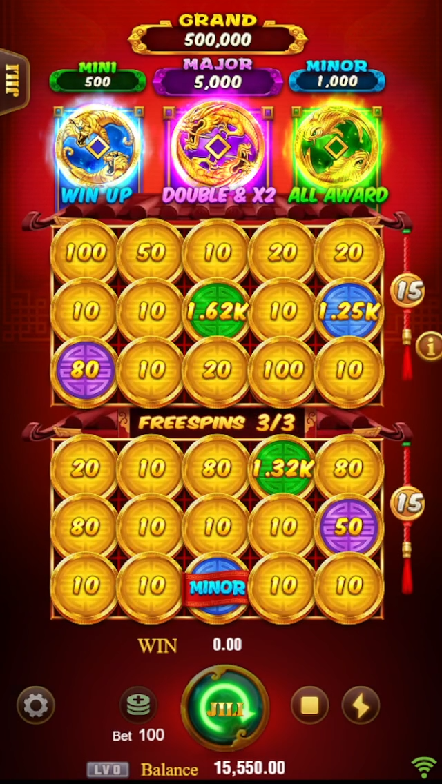 Final gameplay screenshot from 3 Coin Golden OX