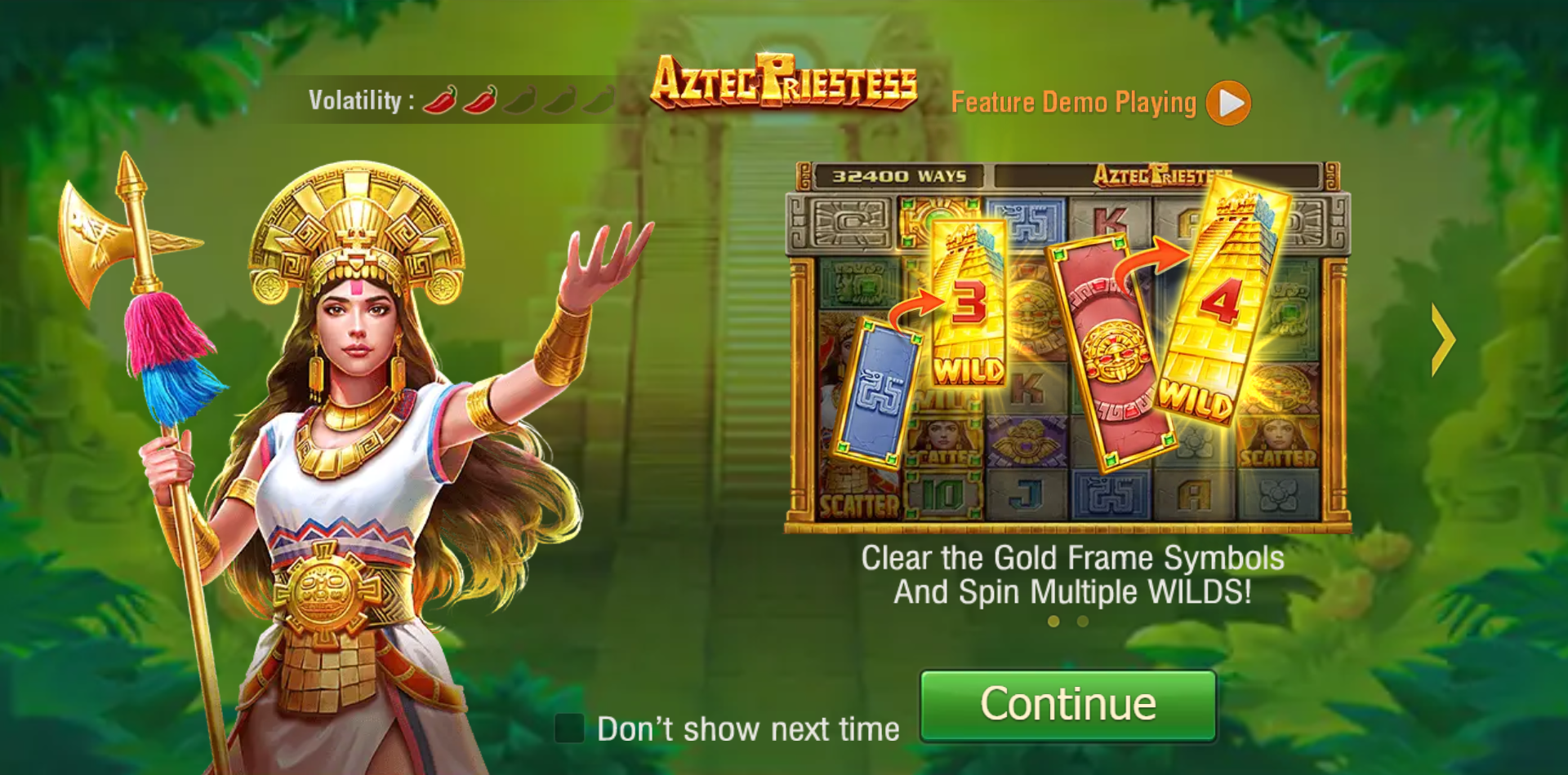 Additional gameplay screenshot from JILI Aztec Priestess on SafeGameHub.