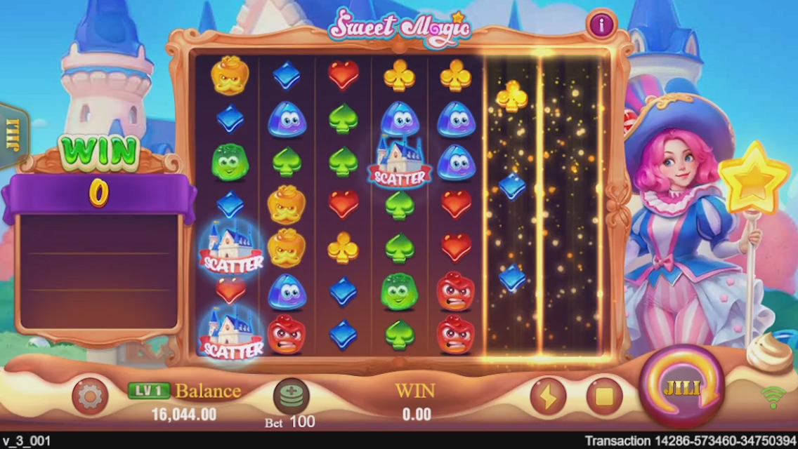 Gameplay screenshot from Sweet Magic portraying the grid
