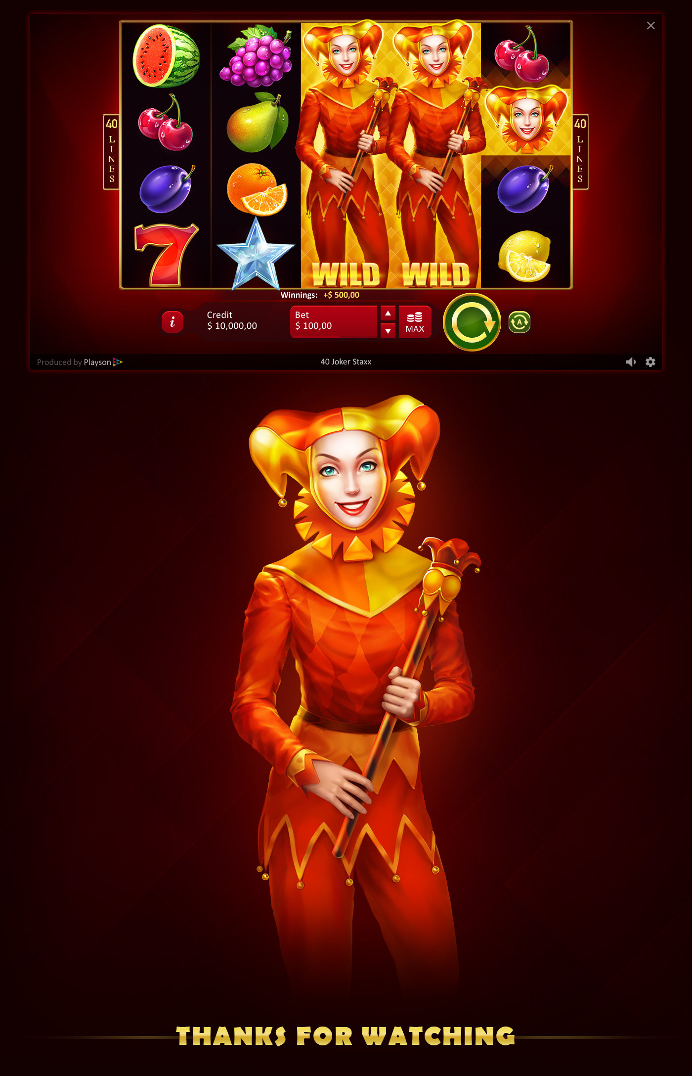 Archer slot game screenshot focusing on the user interface.