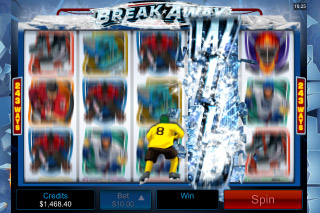 Feature graphic highlighting the ice hockey theme of Break Away Slot on SafeGameHub.