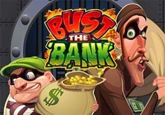 Screenshot of Bust the Bank's spinning reels in action.