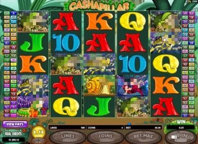 Unique feature screenshot of Cashapillar slot game from SafeGameHub.