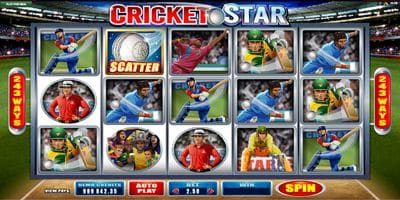 Screenshot of Cricket Star gameplay highlighting exciting features on SafeGameHub.