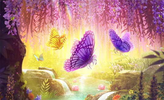 Gameplay screenshot of Butterfly Blossom on SafeGameHub.