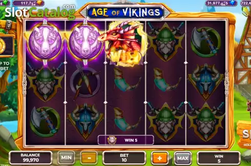 Gameplay screenshot highlighting the Viking theme in Pop Age Of Viking.