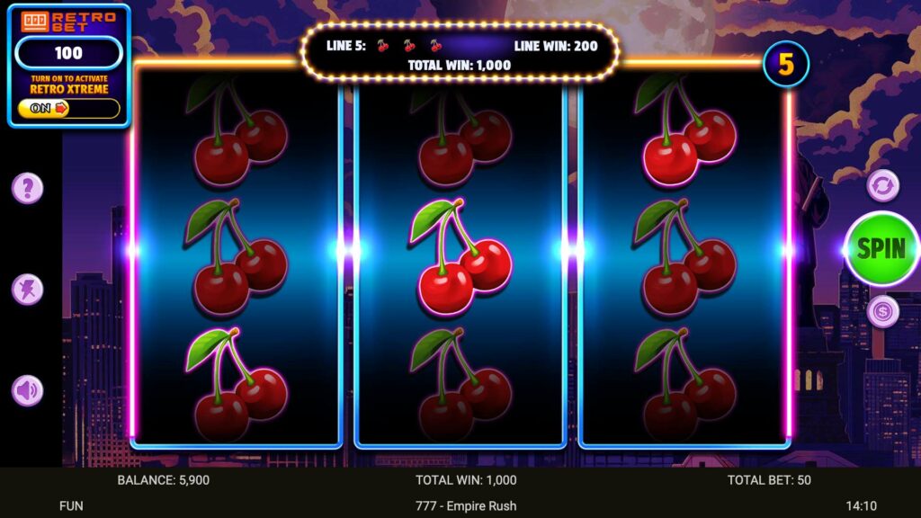 Captivating view of SP 777 Empire Rush featuring its engaging elements at SafeGameHub.