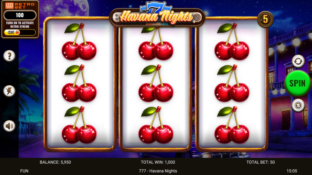 Colorful gameplay screenshot reflecting the essence of SP 777 Havana Nights.