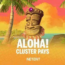 Aloha Cluster Pays slot game showcased on SafeGameHub.