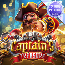 Screenshot of 759G Captain's Treasure slot game on SafeGameHub.