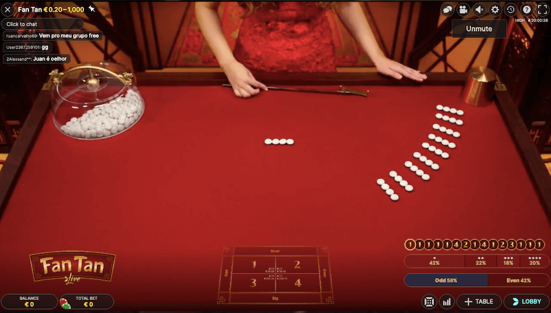 Screenshot of Fan Tan gameplay highlighting exciting features available on SafeGameHub.